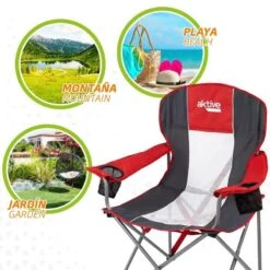AKTIVE - Chaise De Camping XL Avec Porte-Gobelet -Camping Randonnée Magasin aktive chaise de camping xl avec porte gobelet 4