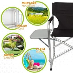 AKTIVE - Chaise Pliante Avec Table Amovible -Camping Randonnée Magasin aktive chaise pliante avec table amovible 4