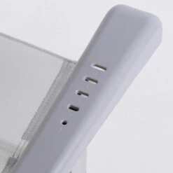 AKTIVE - Chaise Pliante Haute Avec Dossier Haut Réglable 5 Positions, Gris -Camping Randonnée Magasin aktive chaise pliante haute avec dossier haut reglable 5 positions gris 5