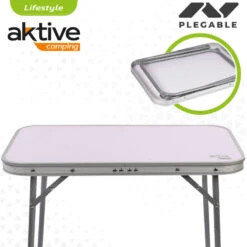 AKTIVE - Table Pliante Avec Poignée De Transport. Table De Camping 60x40x50 Cm -Camping Randonnée Magasin aktive table pliante avec poignee de transport table de camping 60x40x50 cm 2