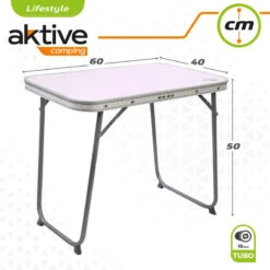 AKTIVE - Table Pliante Avec Poignée De Transport. Table De Camping 60x40x50 Cm -Camping Randonnée Magasin aktive table pliante avec poignee de transport table de camping 60x40x50 cm 3