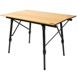AKTIVE - Table Pliante Glampling Hauteur Réglable. Table De Camping, 90 X 57 Cm