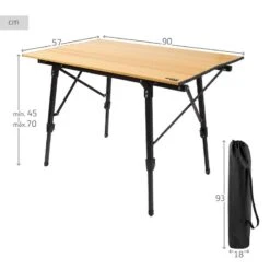 AKTIVE - Table Pliante Glampling Hauteur Réglable. Table De Camping, 90 X 57 Cm -Camping Randonnée Magasin aktive table pliante glampling hauteur reglable table de camping 90 x 57 cm 3
