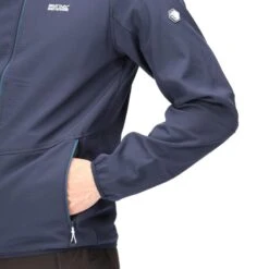 Regatta Arec III Homme Randonnée Softshell Veste - Marine -Camping Randonnée Magasin arec iii homme randonnee softshell veste marine 5