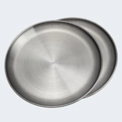 Assiette Plate De Camping | Diamètre Env. 23 Cm | Acier Inox | 2 Assiettes -Camping Randonnée Magasin assiette plate de camping diametre env 23 cm acier inox 2 assiettes 2