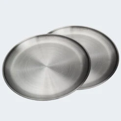 Assiette Plate De Camping | Diamètre Env. 23 Cm | Acier Inox | 2 Assiettes -Camping Randonnée Magasin assiette plate de camping diametre env 23 cm acier inox 2 assiettes 4