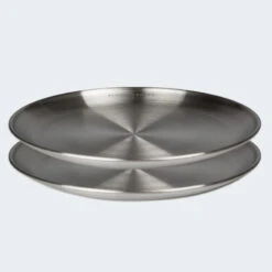 Assiette Plate De Camping | Diamètre Env. 23 Cm | Acier Inox | 2 Assiettes -Camping Randonnée Magasin assiette plate de camping diametre env 23 cm acier inox 2 assiettes 5