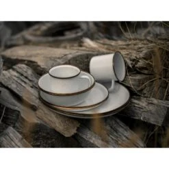 Barebones Assiettes Et Plateaux En émail - 2 Pièces - Coquille D'Oeuf -Camping Randonnée Magasin barebones assiettes et plateaux en email 2 pieces coquille doeuf 2
