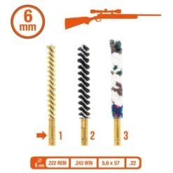 Brosses De Rechange Pour Kit Armes Rayées (filetage 8/32) 3 Brosses De Rechange Pour Kit Armes Rayées (filetage 8/32) -Camping Randonnée Magasin brosses de rechange pour kit armes rayees filetage 832 1