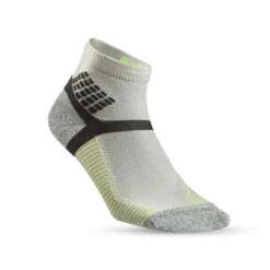 Quechua Chaussettes Randonnée - Hike 500 MID - Gris Jaune - Lot De 2 Paires -Camping Randonnée Magasin chaussettes randonnee hike 500 mid gris jaune lot de 2 paires 2