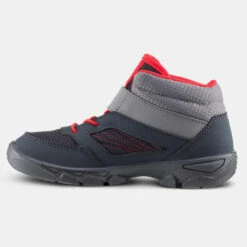 Quechua Chaussures De Randonnée Enfant Avec Scratch MH100 Mid Grise Foncée Du 24 AU 34 -Camping Randonnée Magasin chaussures de randonnee enfant avec scratch mh100 mid grise foncee du 24 au 34 1