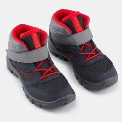 Quechua Chaussures De Randonnée Enfant Avec Scratch MH100 Mid Grise Foncée Du 24 AU 34 -Camping Randonnée Magasin chaussures de randonnee enfant avec scratch mh100 mid grise foncee du 24 au 34 3