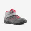 Quechua Chaussures De Randonnée Enfant Avec Scratch MH100 Mid Grise Rose Du 24 AU 34 -Camping Randonnée Magasin chaussures de randonnee enfant avec scratch mh100 mid grise rose du 24 au 34