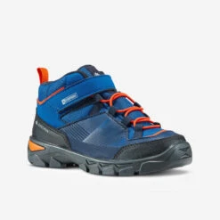 Quechua Chaussures Imperméables De Randonnée -MH120 MID Bleues- Enfant 28 AU 34 Scratch