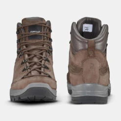 CHAUSSURES TREKKING CUIR IMPERMÉABLES - MT500 - HOMME HAUTE -Camping Randonnée Magasin chaussures trekking cuir impermeables mt500 homme haute 3