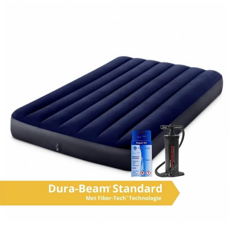 Classic Downy - Lit Gonflable - 191x137x25cm - compris les accessoires Intex Classic Downy - Lit Gonflable - 191x137x25cm - Compris Les Accessoires -Camping Randonnée Magasin classic downy lit gonflable 191x137x25cm compris les accessoires