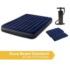 Intex Classic Downy - Lit Gonflable - 203x152x25cm - Compris Les Accessoires -Camping Randonnée Magasin classic downy lit gonflable 203x152x25cm compris les accessoires 2