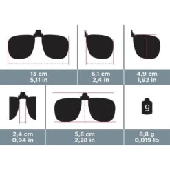 Quechua Clip Adaptable Sur Lunettes De Vue - MH OTG 120 Large - Polarisant Catégorie 3 -Camping Randonnée Magasin clip adaptable sur lunettes de vue mh otg 120 large polarisant categorie 3 8