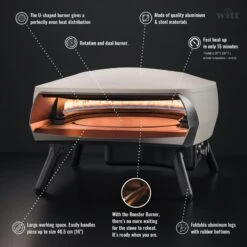 Four à Pizza WITT ETNA Modèle Rotante - Gris FR -Camping Randonnée Magasin four a pizza witt etna modele rotante gris fr 5