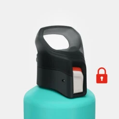 Quechua Gourde Alu 1L Avec Bouchon à Ouverture Rapide Pour La Randonnée - Vert -Camping Randonnée Magasin gourde alu 1l avec bouchon a ouverture rapide pour la randonnee vert 3