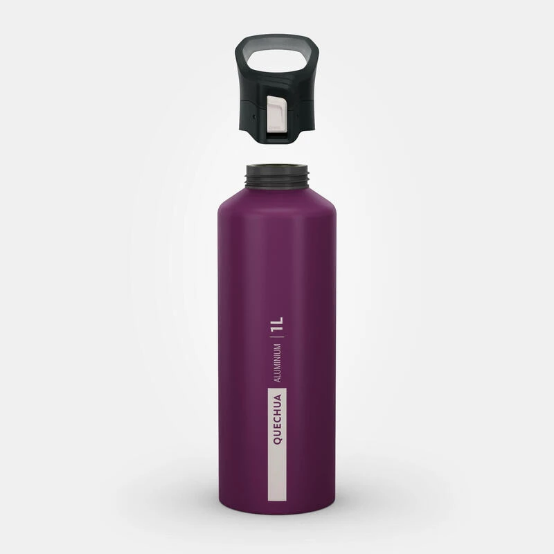 Gourde alu 1L avec bouchon à ouverture rapide pour la randonnée - violet Quechua Gourde Alu 1L Avec Bouchon à Ouverture Rapide Pour La Randonnée - Violet -Camping Randonnée Magasin gourde alu 1l avec bouchon a ouverture rapide pour la randonnee violet 1
