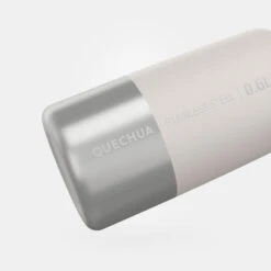 Quechua Gourde Inox 0,6L Avec Bouchon à Vis Pour La Randonnée - Blanc -Camping Randonnée Magasin gourde inox 06l avec bouchon a vis pour la randonnee blanc 2