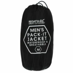 Regatta Pack-It III Homme Randonnée Veste Imperméable - Noir -Camping Randonnée Magasin pack it iii homme randonnee veste impermeable noir 5
