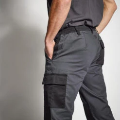 PANTALON CARGO RESISTANT STEPPE 300 BICOLORE GRIS ET NOIR -Camping Randonnée Magasin pantalon cargo resistant steppe 300 bicolore gris et noir 2