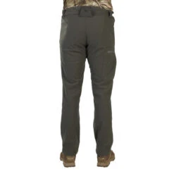 PANTALON CHASSE CHAUD SILENCIEUX POLAIRE VERT 100 -Camping Randonnée Magasin pantalon chasse chaud silencieux polaire vert 100 5