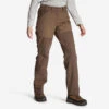 PANTALON CHASSE FEMME IMPERMEABLE 500 MARRON -Camping Randonnée Magasin pantalon chasse femme impermeable 500 marron