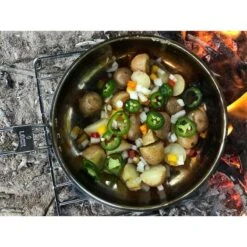 Pathfinder Poêle à Frire Pliable En Acier Inoxydable Avec Couvercle -Camping Randonnée Magasin pathfinder poele a frire pliable en acier inoxydable avec couvercle 2