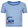 Regatta Peppa Stripe T-shirt De Marche à Manches Courtes Pour Enfant - Bleu -Camping Randonnée Magasin peppa stripe t shirt de marche a manches courtes pour enfant bleu