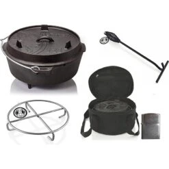 Petromax Dutch Oven FT6-6QT (avec Pieds) Ensemble - Poêle + Sac De Rangement + -Camping Randonnée Magasin petromax dutch oven ft6 6qt avec pieds ensemble poele sac de rangement 1