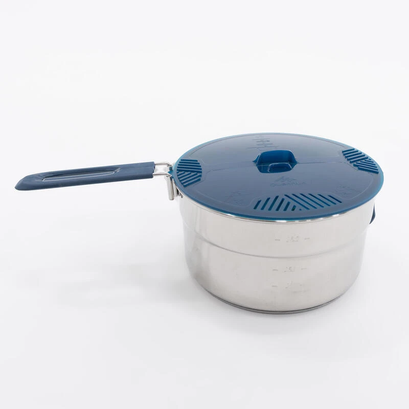 Popote camp du randonneur MH100 inox 4 personnes (2,6L) Quechua Popote Camp Du Randonneur MH100 Inox 4 Personnes (2,6L) -Camping Randonnée Magasin popote camp du randonneur mh100 inox 4 personnes 26l 3