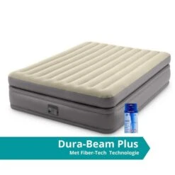 Camping Randonnée Magasin 8 Intex Prime Comfort Elevated Queen - Lit Gonflable - 203x152x51cm - Avec Accessoires