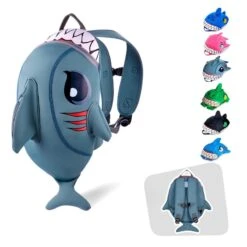Sac à Dos Pour Enfants | Requin Gris | Crazy Safety | Testé Et Certifié -Camping Randonnée Magasin sac a dos pour enfants requin gris crazy safety teste et certifie 3