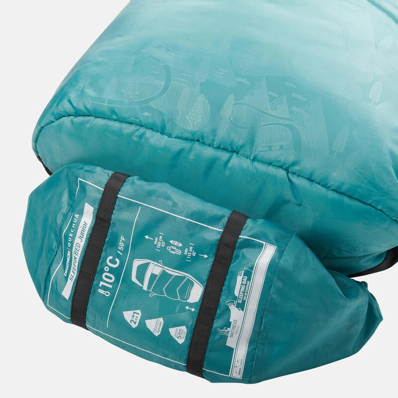 SAC DE COUCHAGE ENFANT 2 EN 1 - SLEEPIN BED JUNIOR 10°C BLEU Quechua SAC DE COUCHAGE ENFANT 2 EN 1 - SLEEPIN BED JUNIOR 10°C BLEU -Camping Randonnée Magasin sac de couchage enfant 2 en 1 sleepin bed junior 10c bleu 6