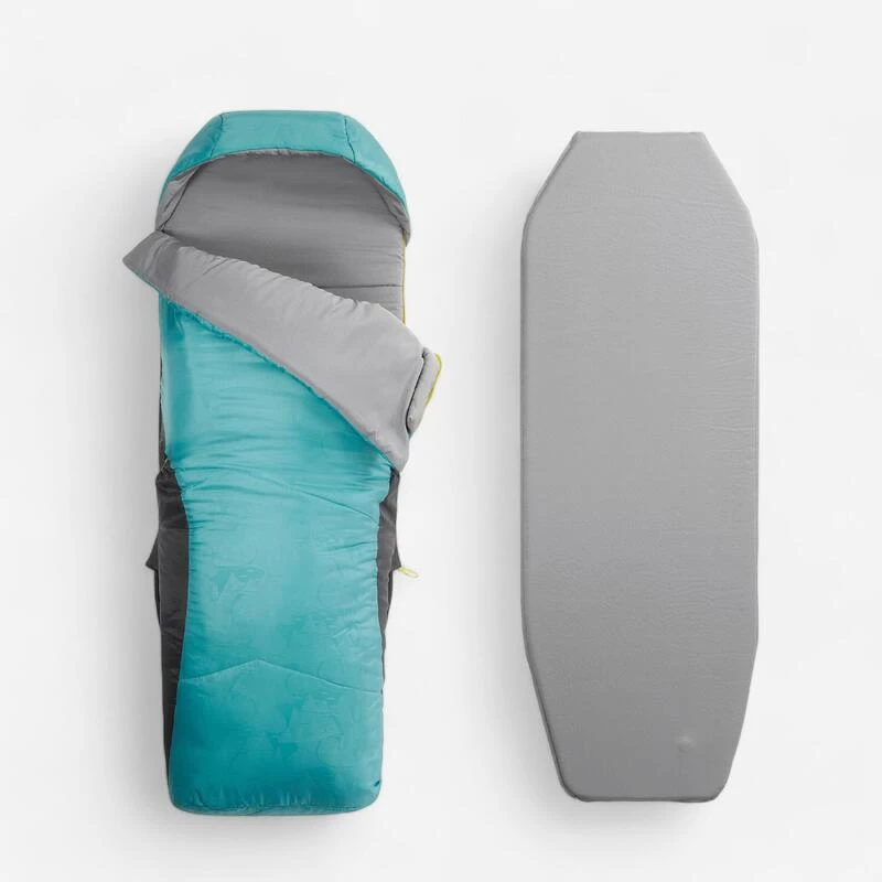 SAC DE COUCHAGE ENFANT 2 EN 1 - SLEEPIN BED JUNIOR 10°C BLEU Quechua SAC DE COUCHAGE ENFANT 2 EN 1 - SLEEPIN BED JUNIOR 10°C BLEU -Camping Randonnée Magasin sac de couchage enfant 2 en 1 sleepin bed junior 10c bleu