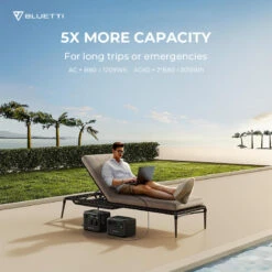 Station Électrique Portable BLUETTI AC60+B80+PV120 Pour Camping -Camping Randonnée Magasin station electrique portable bluetti ac60b80pv120 pour camping 2