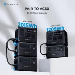 Station Électrique Portable BLUETTI AC60+B80+PV120 Pour Camping -Camping Randonnée Magasin station electrique portable bluetti ac60b80pv120 pour camping 5
