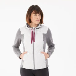 Quechua Sweat à Capuche De Randonnée - NH100 Hybrid - Femme -Camping Randonnée Magasin sweat a capuche de randonnee nh100 hybrid femme 3