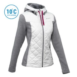 Quechua Sweat à Capuche De Randonnée - NH100 Hybrid - Femme -Camping Randonnée Magasin sweat a capuche de randonnee nh100 hybrid femme 6