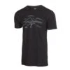 T-shirt Agaton Mountain Pour Homme - 100% Laine Mérinos - Noir