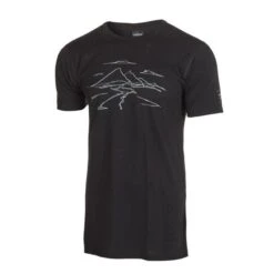 T-shirt Agaton Mountain Pour Homme - 100% Laine Mérinos - Noir