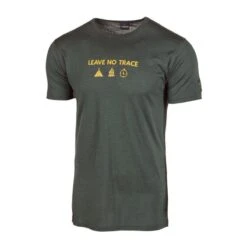 T-shirt Agaton Trace Pour Homme - 100% Laine Mérinos - Vert