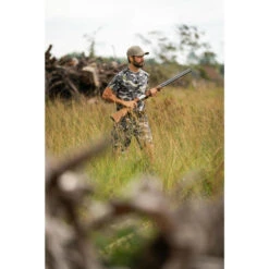 T-shirt Manches Courtes Chasse 100 Camouflage WL V1 Gris -Camping Randonnée Magasin t shirt manches courtes chasse 100 camouflage wl v1 gris 4