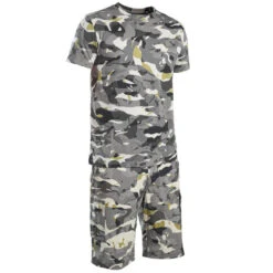 T-shirt Manches Courtes Chasse 100 Camouflage WL V1 Gris -Camping Randonnée Magasin t shirt manches courtes chasse 100 camouflage wl v1 gris 7