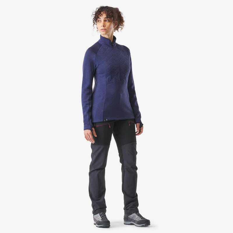T-shirt manches longues de trekking en laine mérinos - MT900 -Femme T-shirt Manches Longues De Trekking En Laine Mérinos - MT900 -Femme -Camping Randonnée Magasin t shirt manches longues de trekking en laine merinos mt900 femme 2