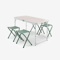 Camping Randonnée Magasin 26 Quechua TABLE DE CAMPING PLIANTE - 4 TABOURETS - 4 À 6 PERSONNES