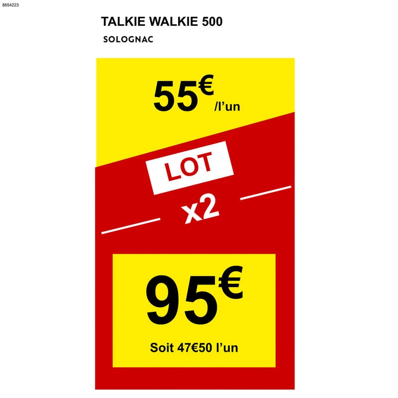 TALKIE WALKIE SOLOGNAC 500 ETANCHE A LA PLUIE PORTEE MAXIMALE 10 KM TALKIE WALKIE SOLOGNAC 500 ETANCHE A LA PLUIE PORTEE MAXIMALE 10 KM -Camping Randonnée Magasin talkie walkie solognac 500 etanche a la pluie portee maximale 10 km 1